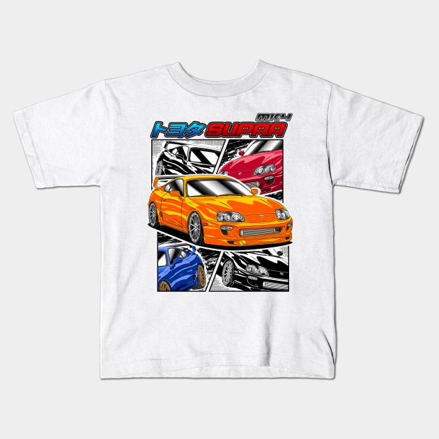 JDM Supra MK4 Kids T-Shirt by Guyvit